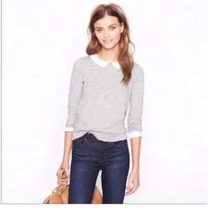 Silk cuff and collar j. crew top